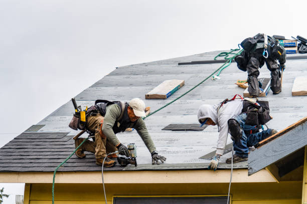 Professional Gutter Installation technician working in Hiawatha, KS